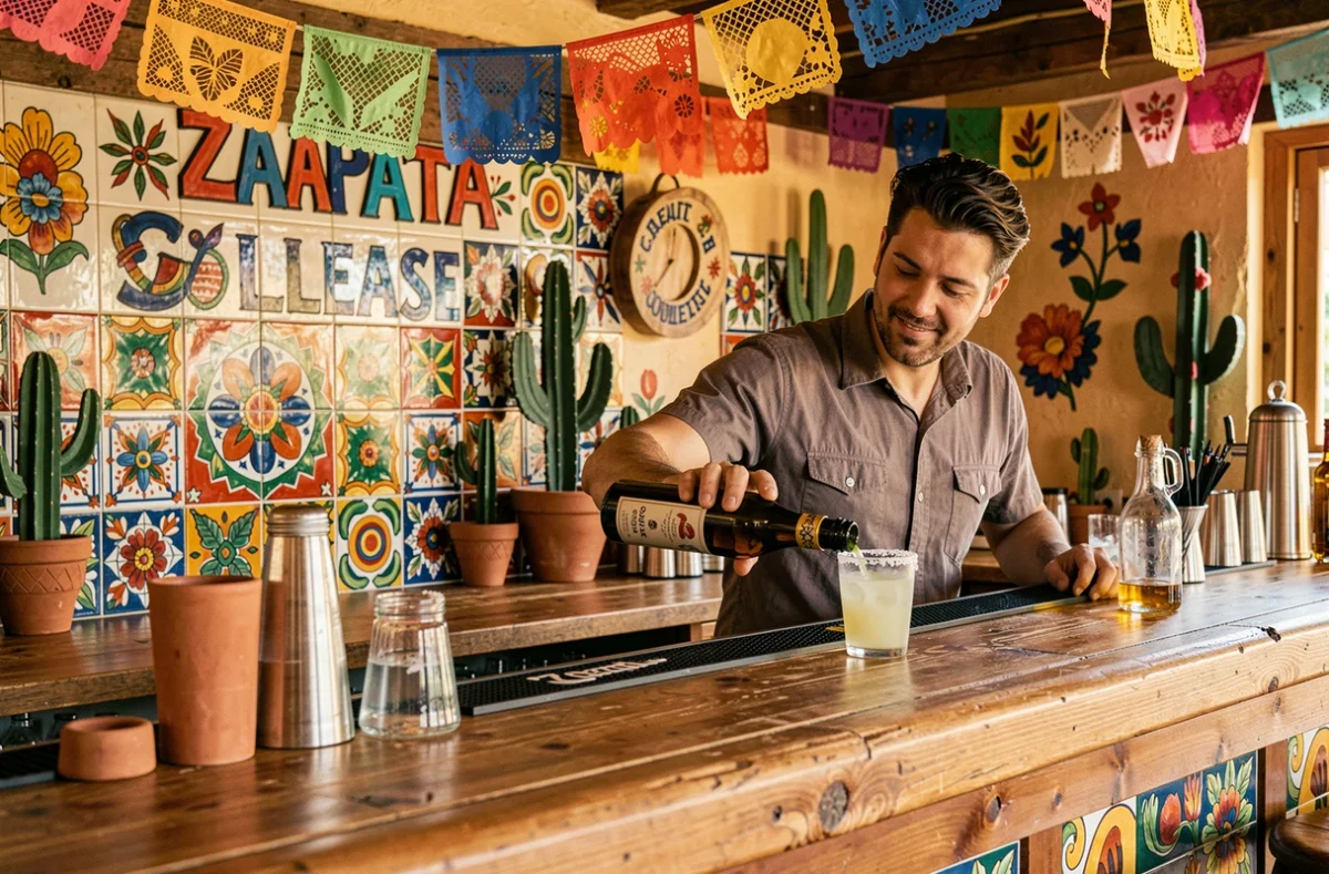 L'ambiance mexicaine festive du bar Zapata Toulouse avec ses décorations colorées et ses margaritas